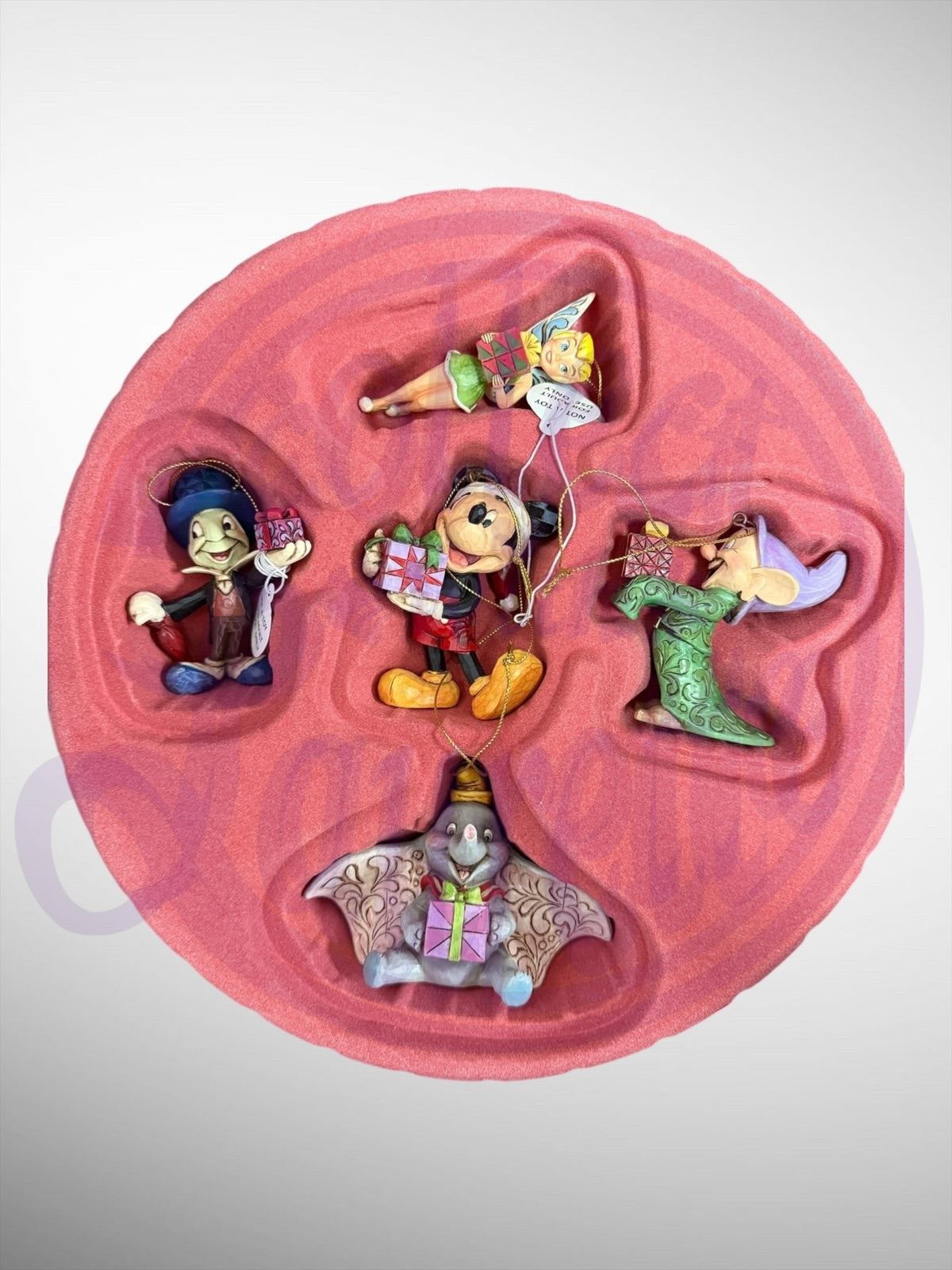 Jim Shore Disney Traditions - Holiday Ornament Set Dumbo Mickey Dopey