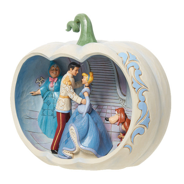 Jim Shore Disney Traditions - Love At First Sight Cinderella Pumpkin Scene Figurine