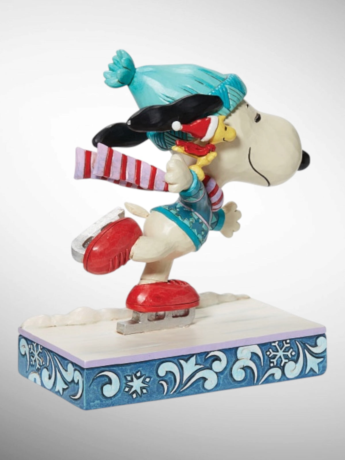 Jim Shore Peanuts - Gliding Friendship Snoopy Woodstock Ice Skating Figurine