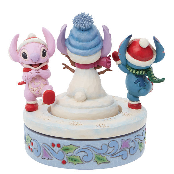 Jim Shore Disney Traditions - Snowy Shenanigans Stitch & Angel Figurine