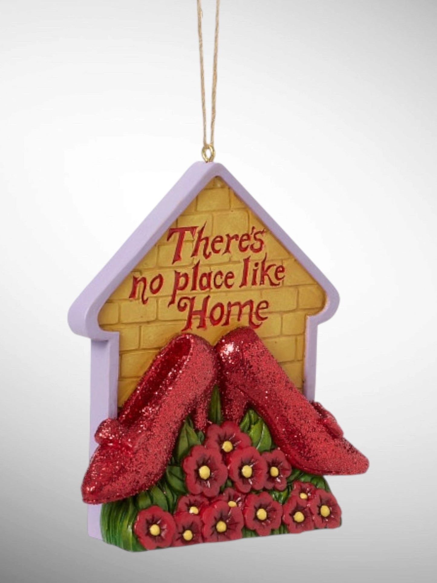 Jim Shore Wizard of Oz - Ruby Slippers No Place Like Home Hanging Ornament