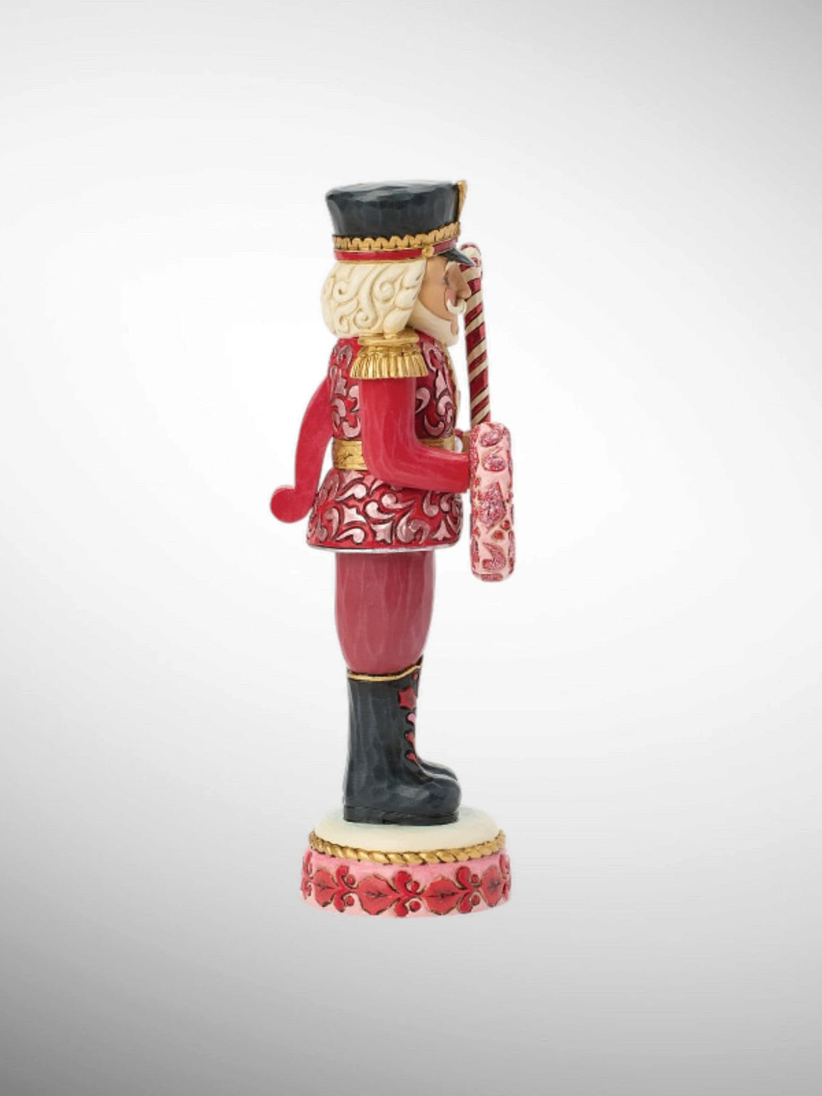 Jim Shore Heartwood Creek Royal Traditions - Candy Cane Guard Toy Soldier Nutcracker Pink Red Figurine