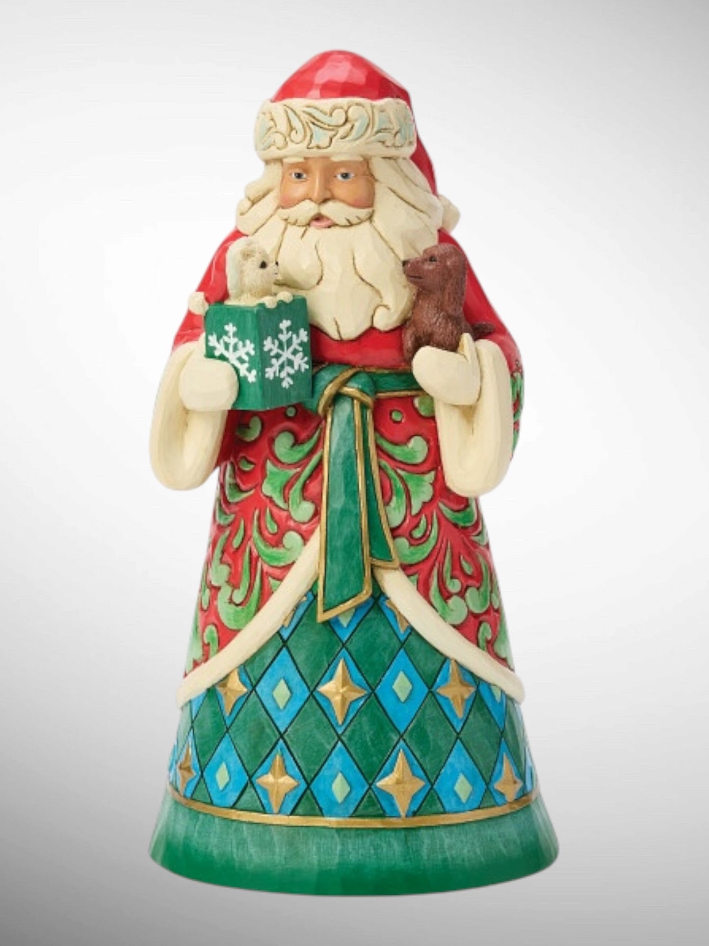 Jim Shore Heartwood Creek - Love is the Greatest Gift Rescue Pets Santa Figurine - PREORDER