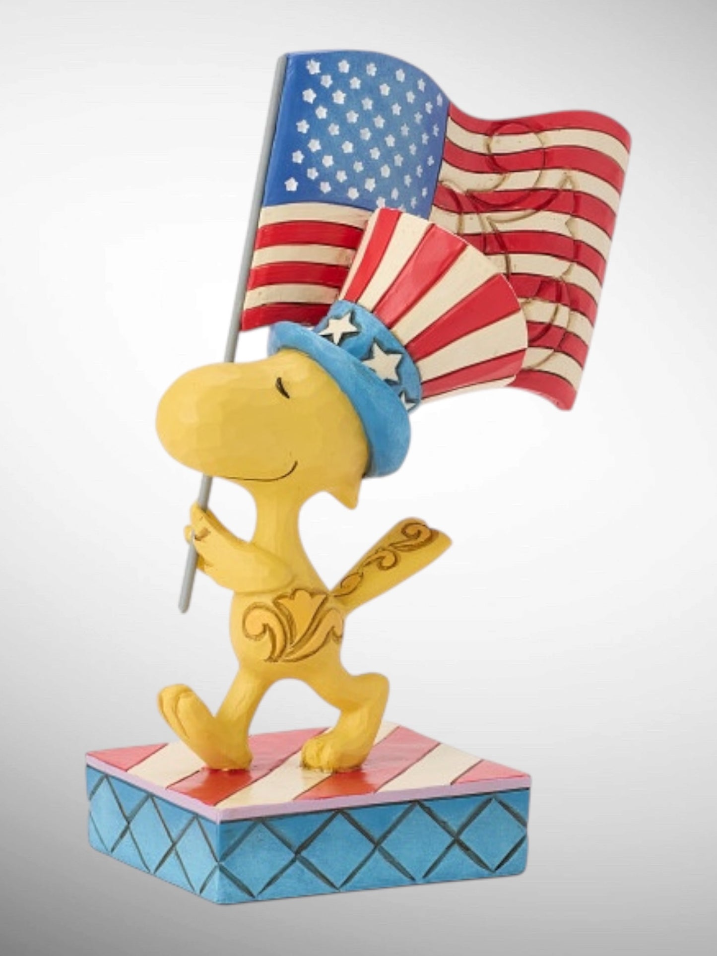Jim Shore Peanuts - Sweet Liberty Woodstock Patriotic Flag Figurine - PREORDER