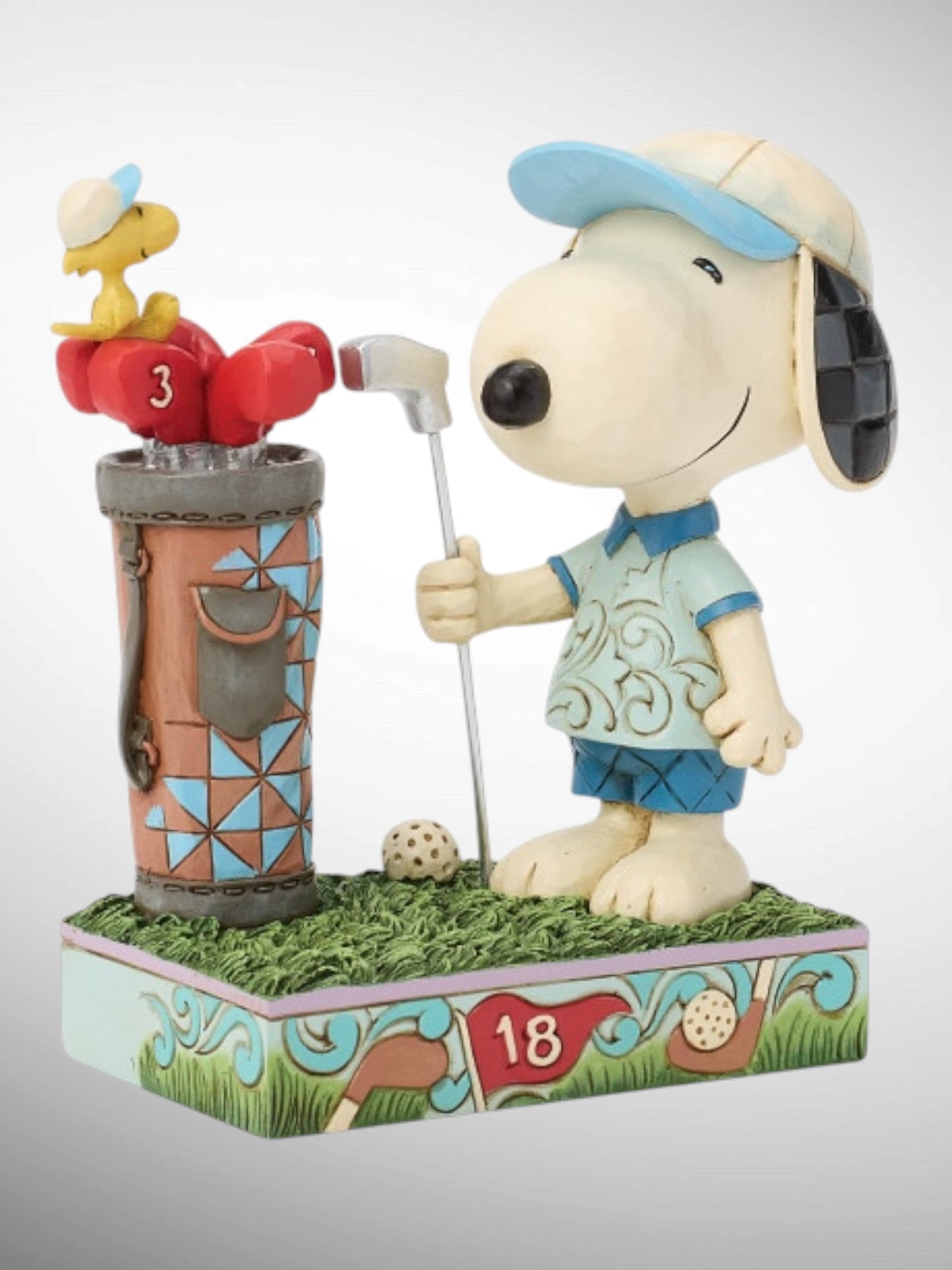Jim Shore Peanuts - Tee-rific! Snoopy Woodstock Golf Figurine - PREORDER