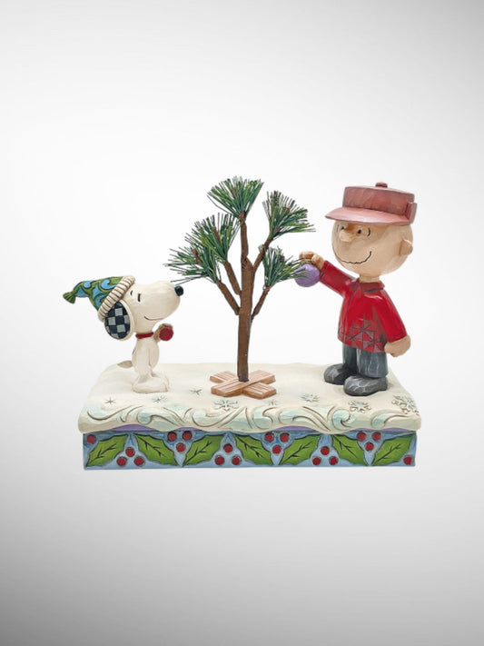 Jim Shore Peanuts - A Special Tree Snoopy & Charlie Brown Figurine