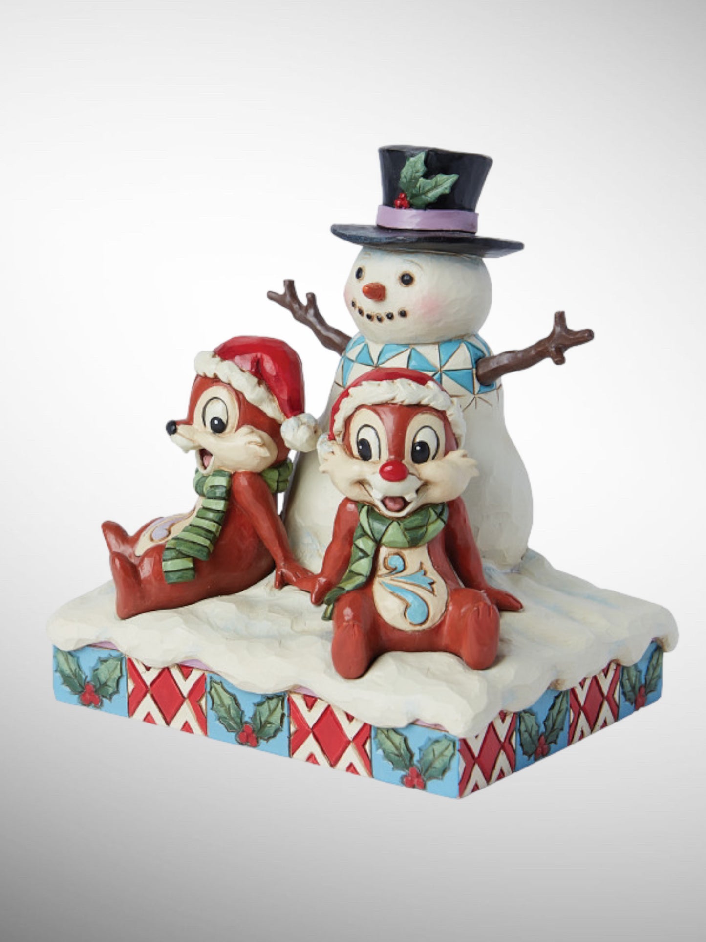 Jim Shore Disney Traditions - Snow Much Fun! Chip and Dale Snowman Christmas Figurine