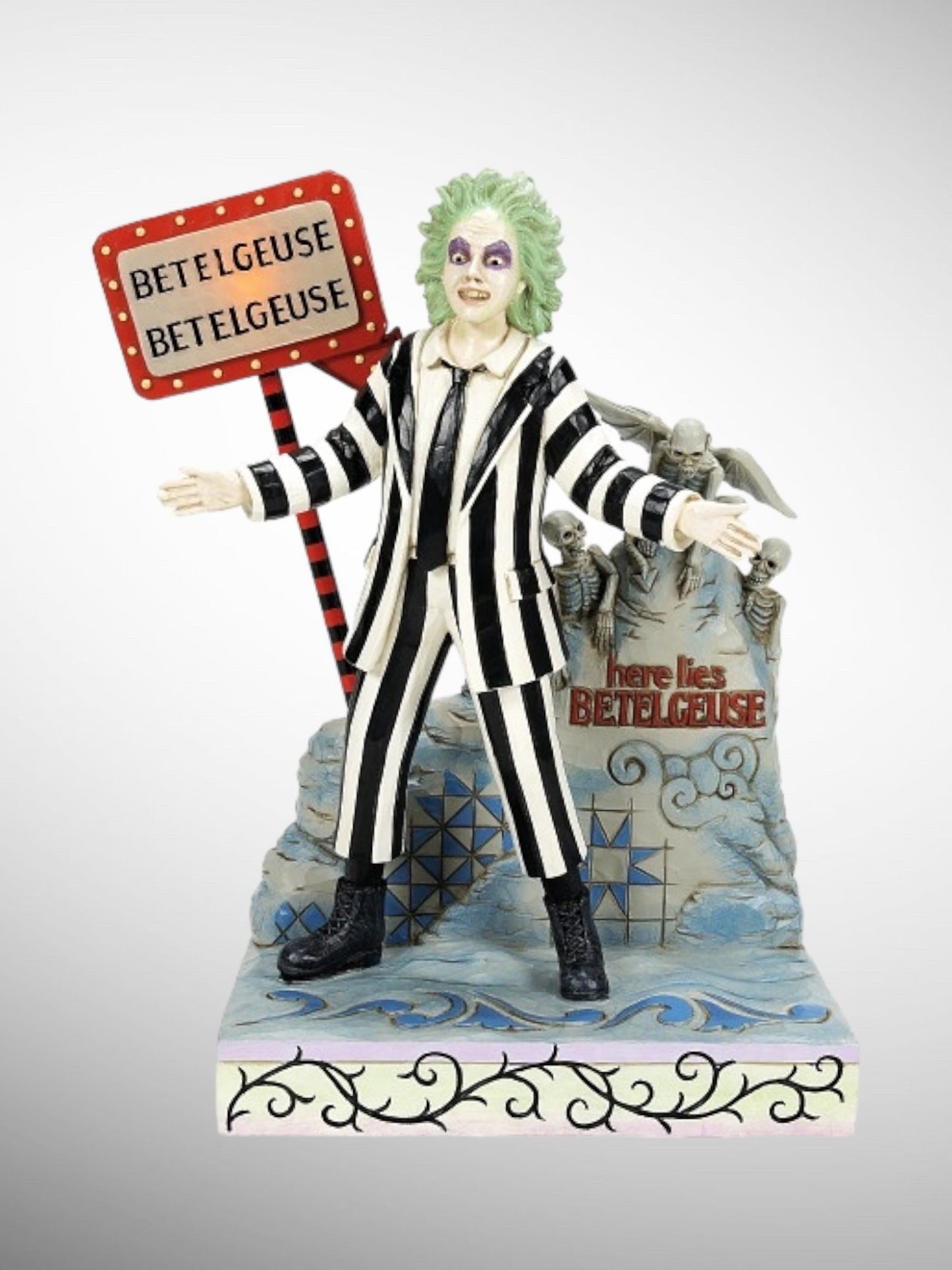Jim Shore Beetlejuice - Here Lies Betelgeuse LED Sign Figurine