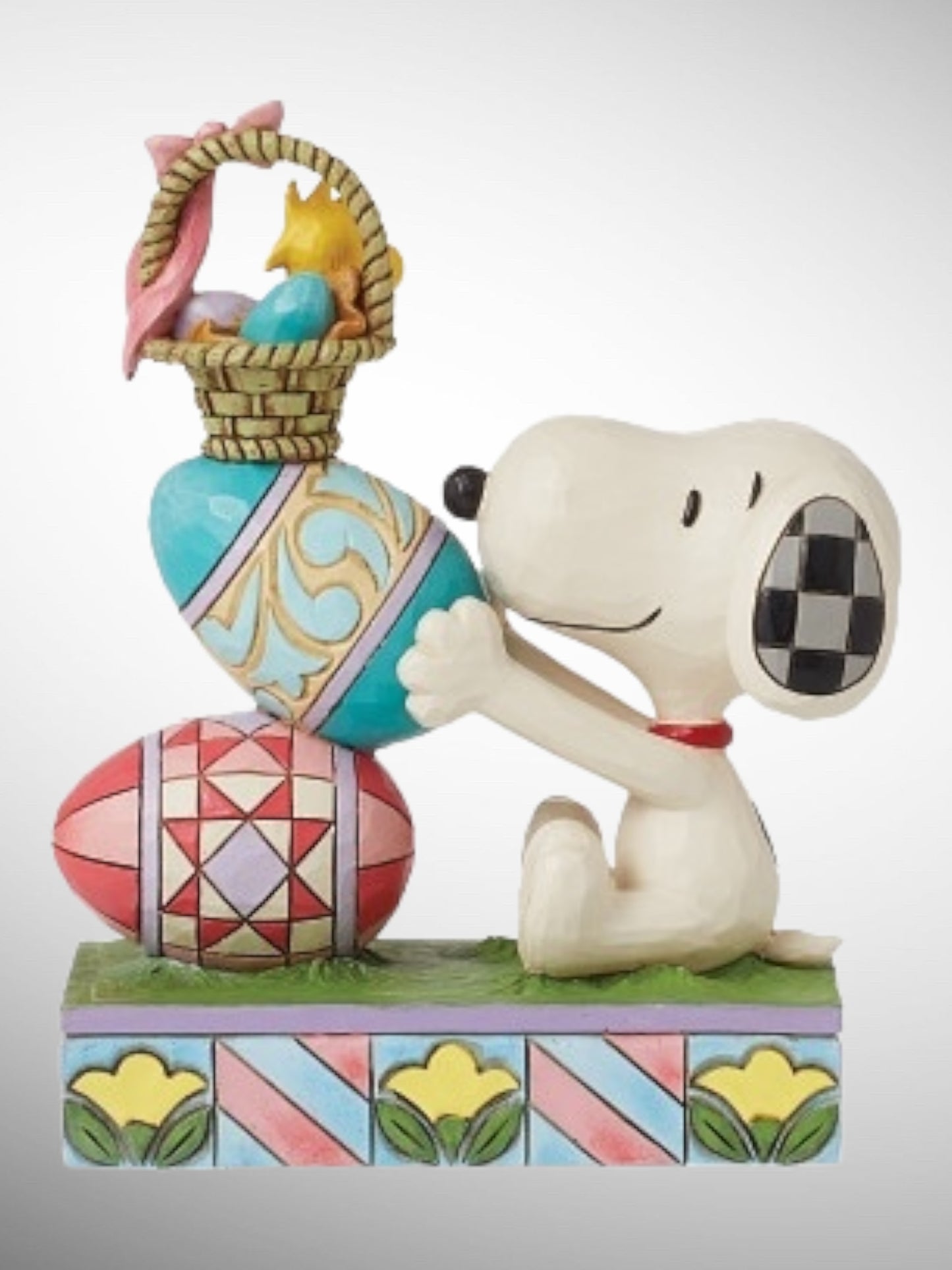 Jim Shore Peanuts - Eggcellent Tower Snoopy Woodstock Easter Figurine