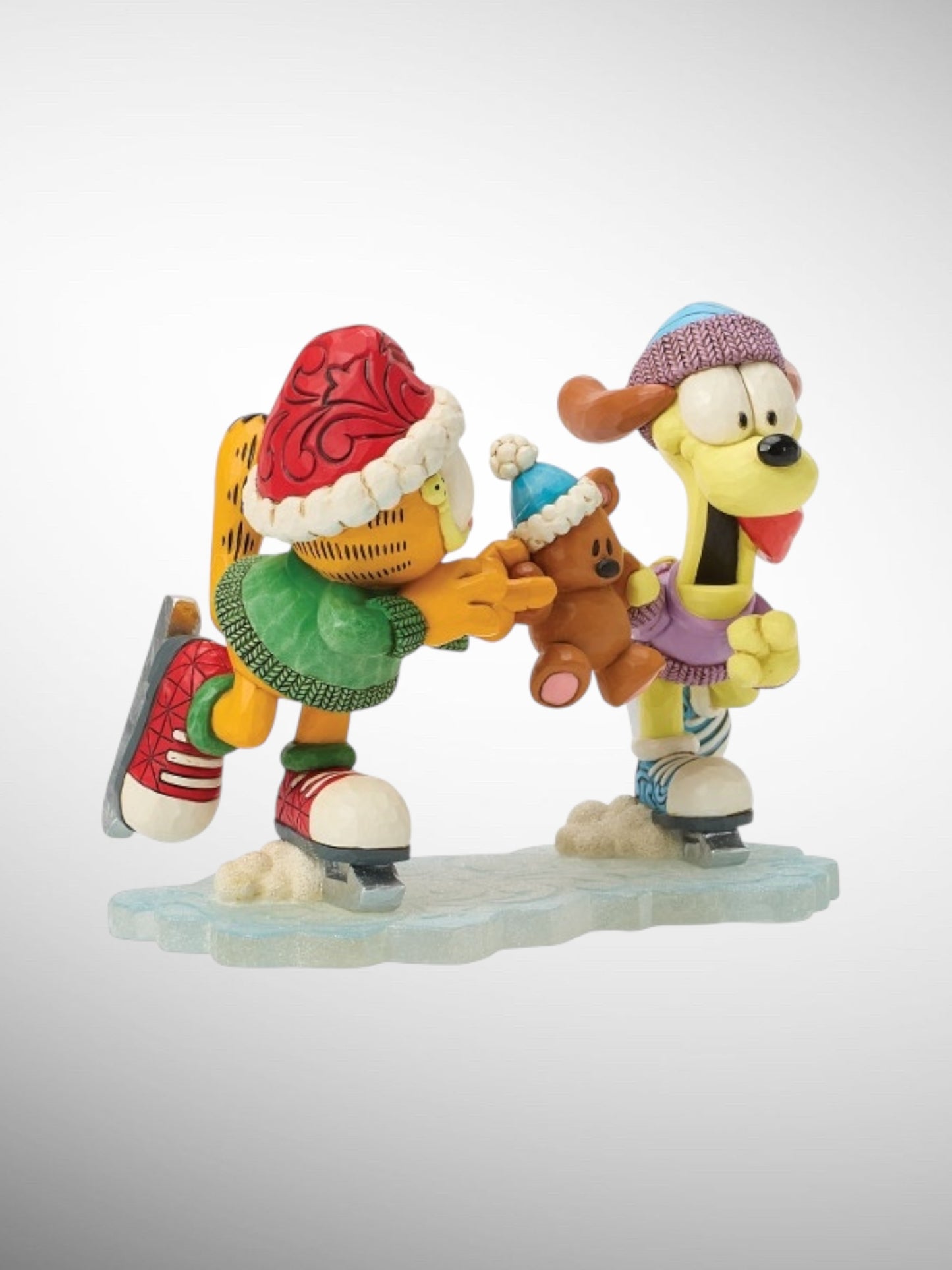 Jim Shore Garfield - Skating Through The Holidays Christmas Odie Pooky Figurine - PREORDER