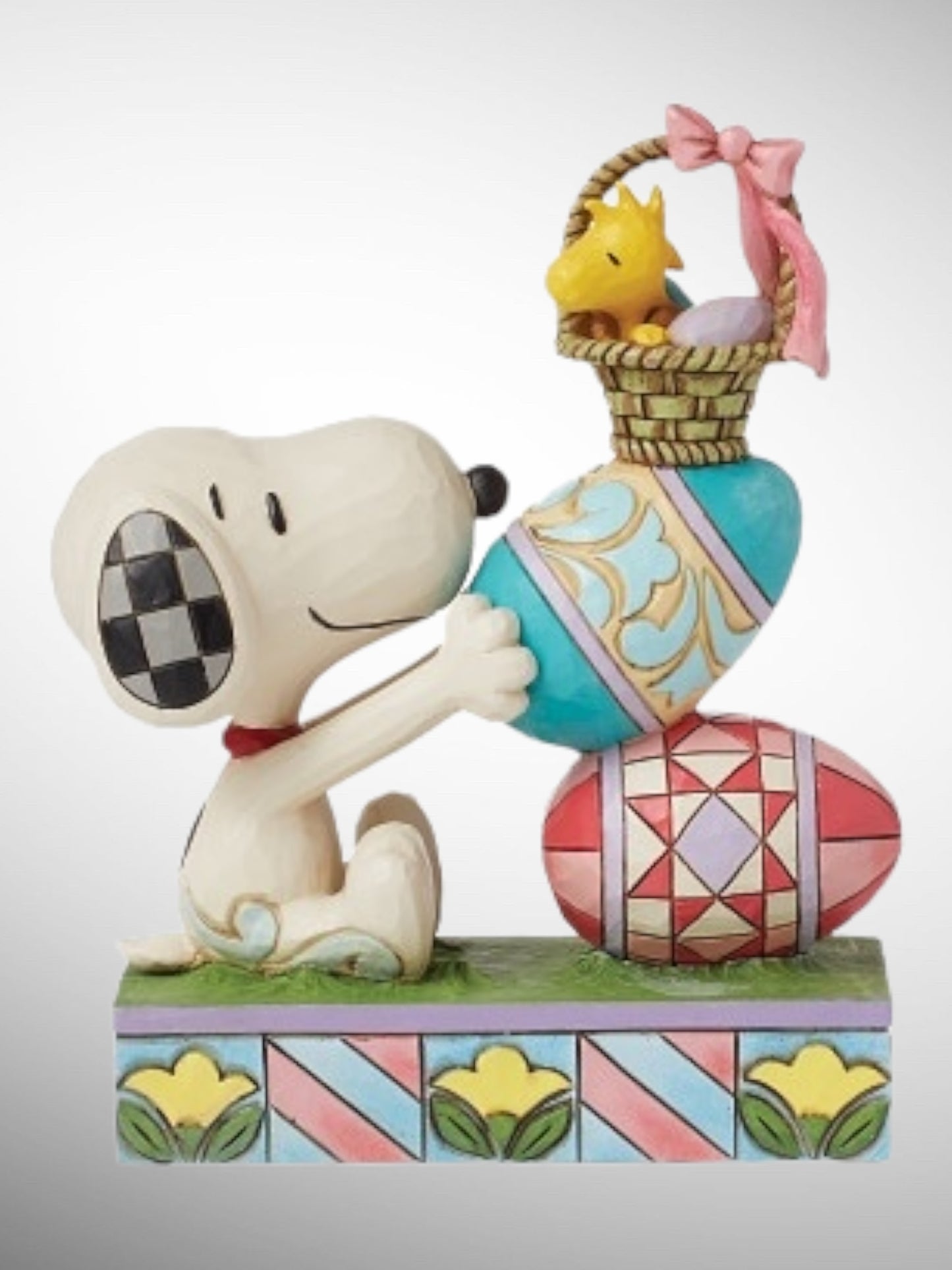Jim Shore Peanuts - Eggcellent Tower Snoopy Woodstock Easter Figurine