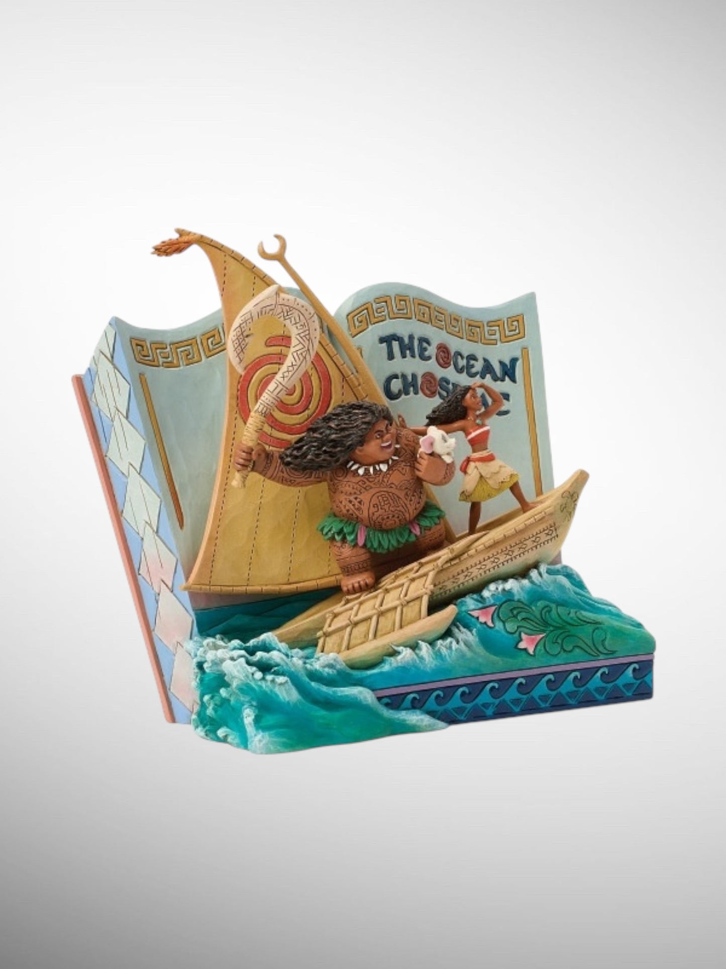Jim Shore Disney Traditions - The Ocean Chose Me Moana Storybook Figurine - PREORDER