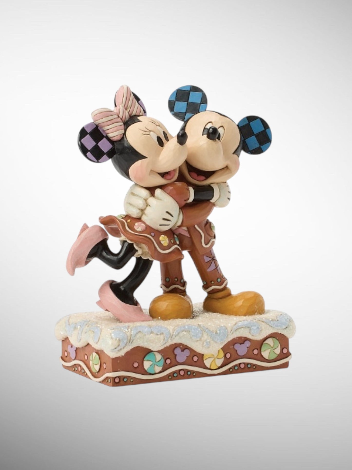 Jim Shore Disney Traditions - Sugarcoated Sweethearts Christmas Gingerbread Mickey Minnie Figurine - PREORDER
