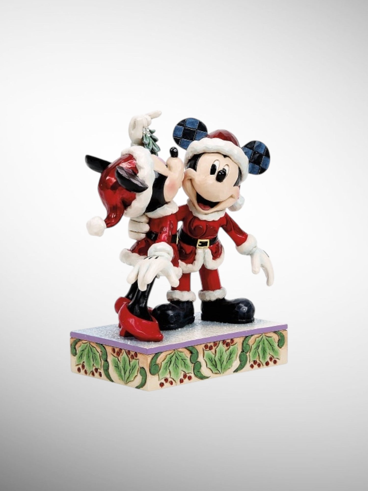 Jim Shore Disney Traditions - Mistletoe Moments Christmas Mickey Minnie Figurine - PREORDER