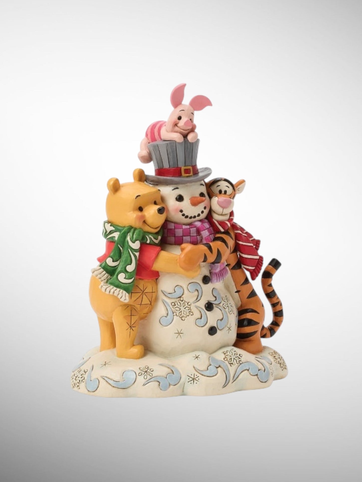 Jim Shore Disney Traditions - A Chilly Creation Christmas Snowman Pooh Tigger Piglet Figurine - PREORDER