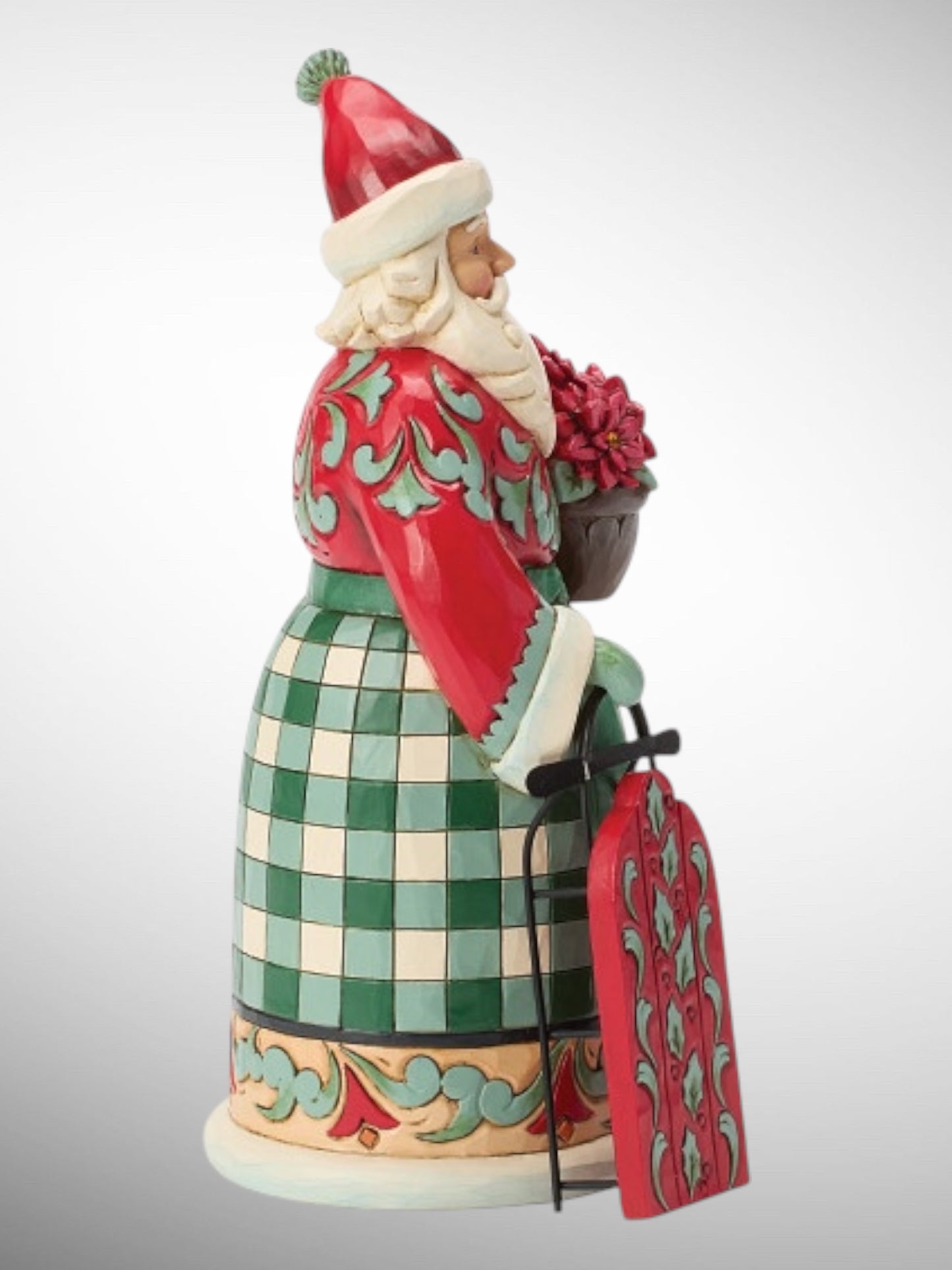 Jim Shore Heartwood Creek - Highland Glen Sliding Into the Holidays Santa Christmas Figurine - PREORDER