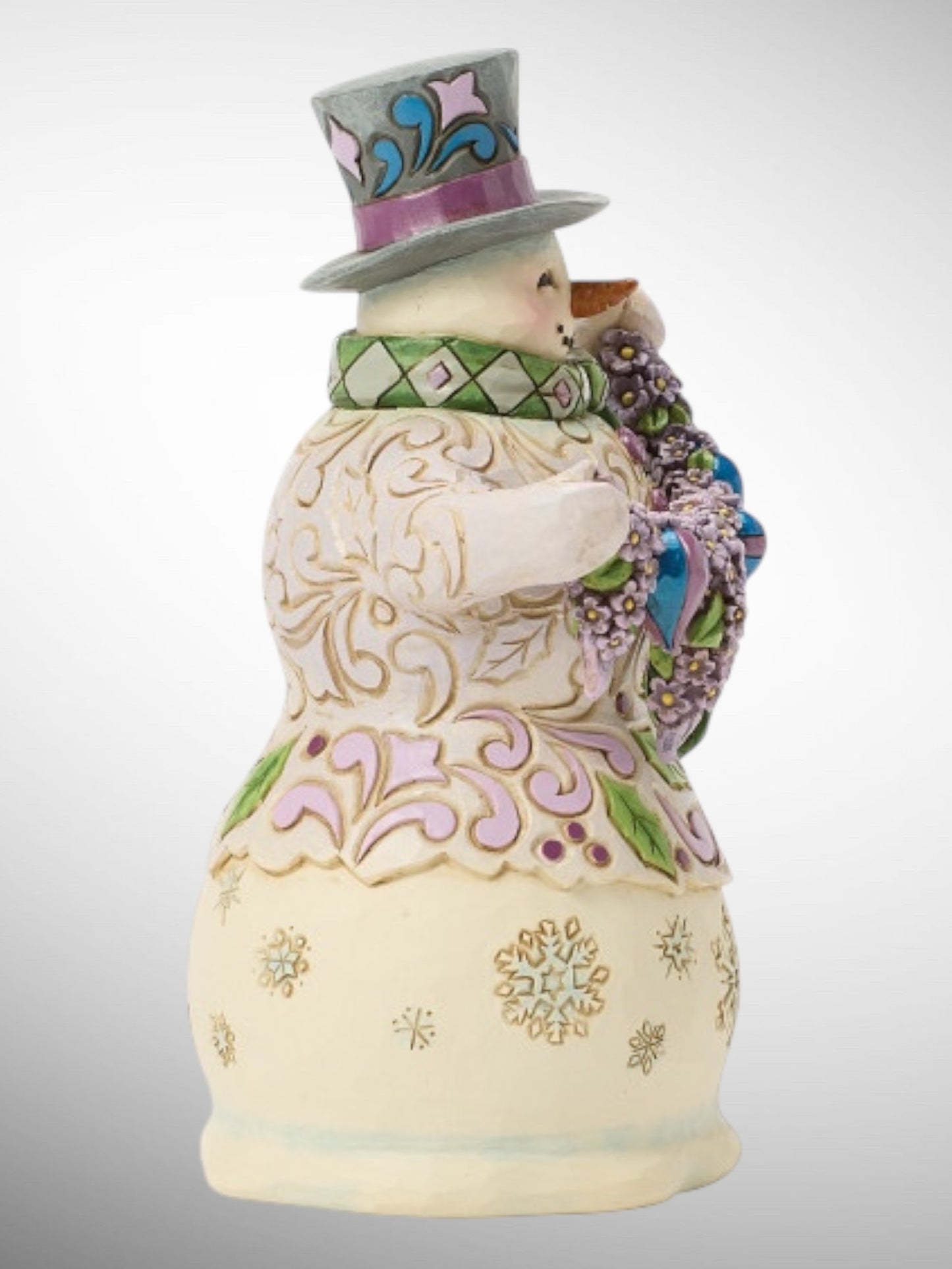 Jim Shore Heartwood Creek - Regal Winter Purple Snowman Christmas Figurine - PREORDER