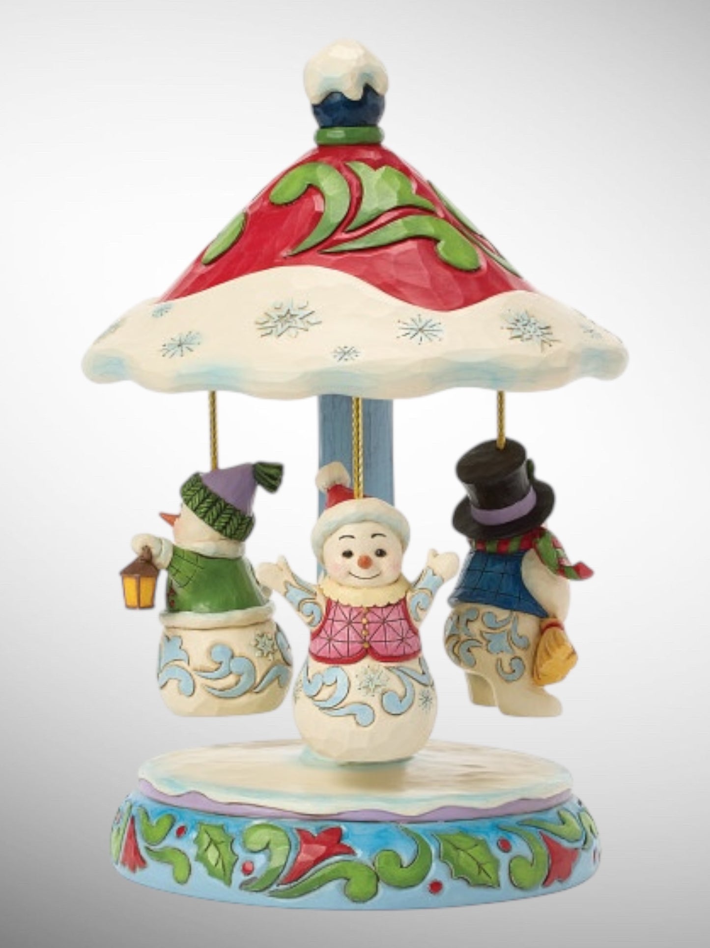 Jim Shore Heartwood Creek - Winter Dancers Snowman Carousel Musical Christmas Figurine - PREORDER