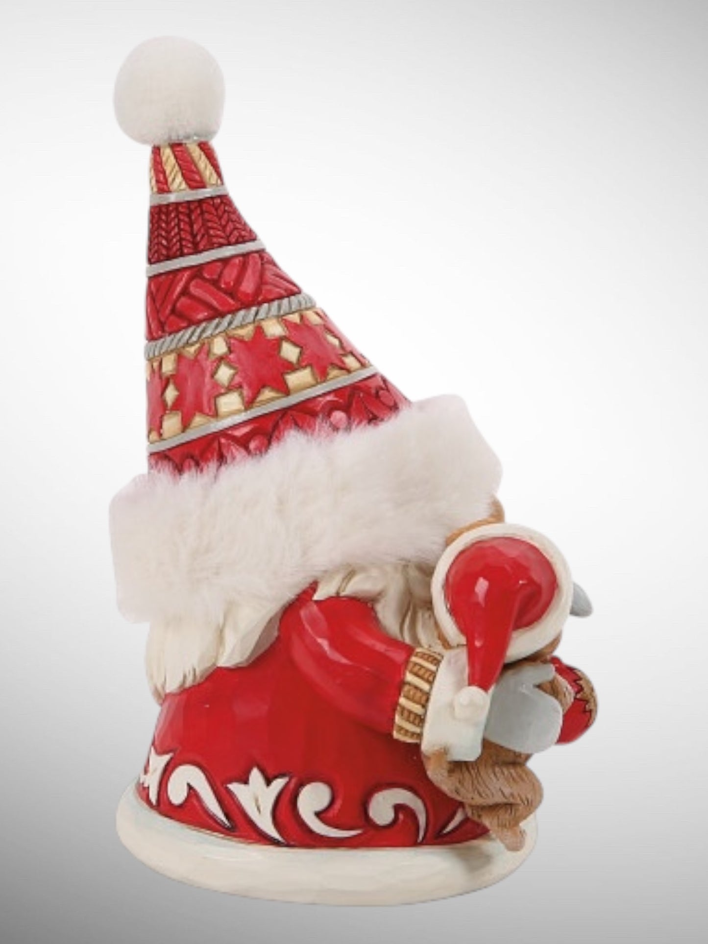 Jim Shore Heartwood Creek - Gnomebody's Cutie Christmas Gnome Hugging Puppy Figurine