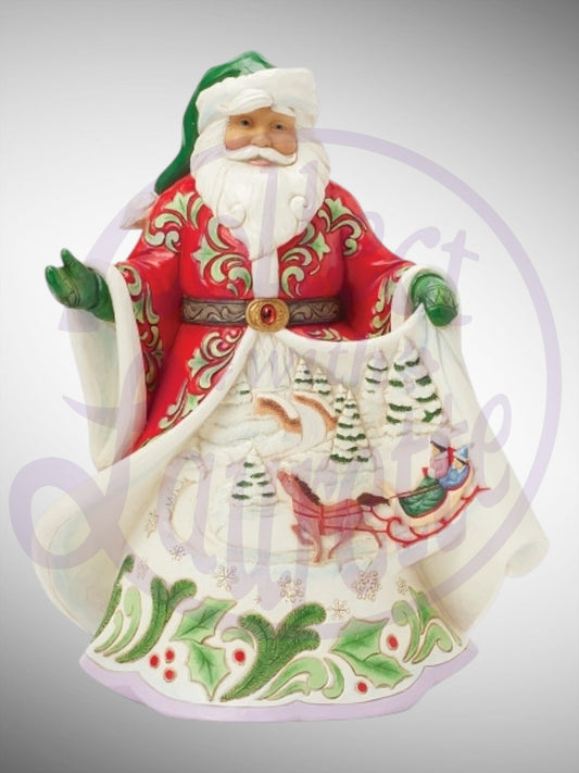 Jim Shore Heartwood Creek -  Magical Sleigh Ride Musical Santa Figurine
