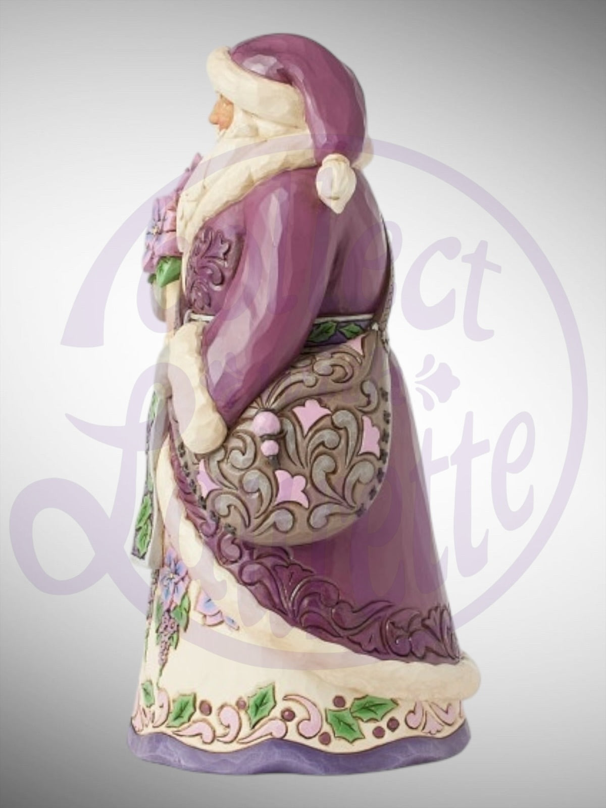 Jim Shore Heartwood Creek - Royal Holiday Cheer Purple Santa Figurine - PREORDER