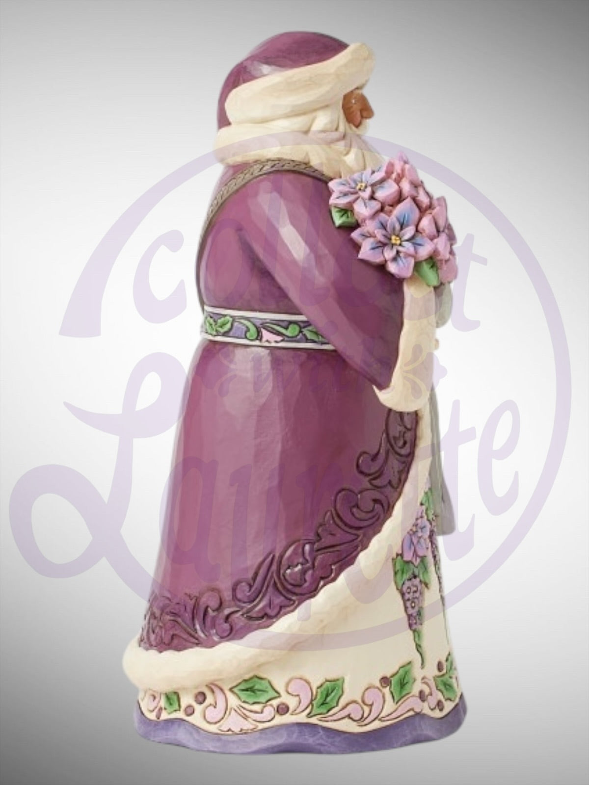 Jim Shore Heartwood Creek - Royal Holiday Cheer Purple Santa Figurine