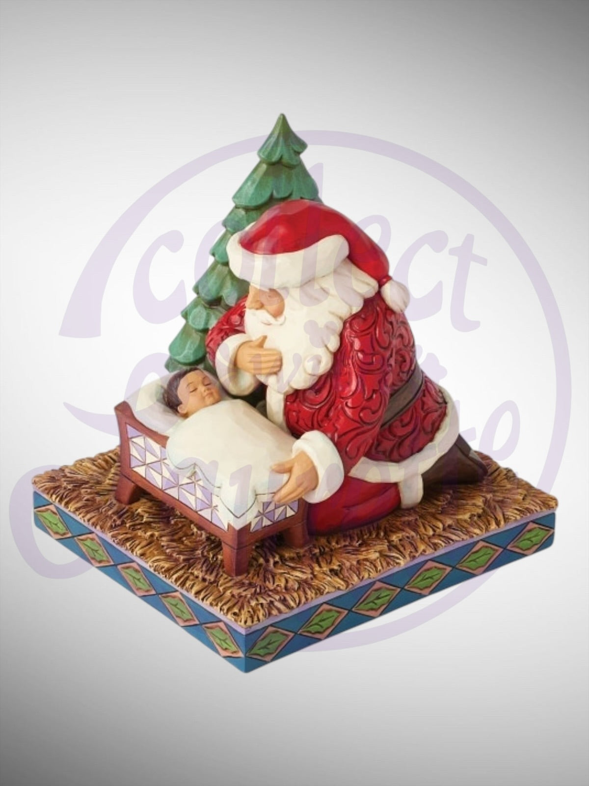 Jim Shore Heartwood Creek - Christmas Miracle Santa and Baby Jesus Figurine