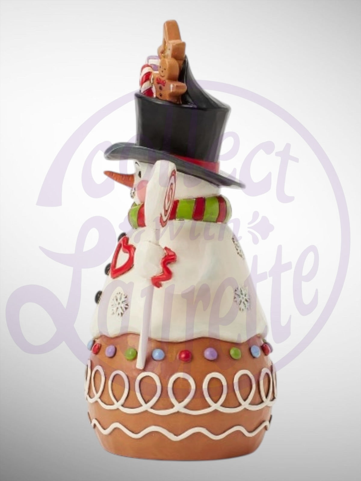 Jim Shore Gingerbread Christmas - Gingerbread Hugs and Peppermint Kisses Snowman Figurine