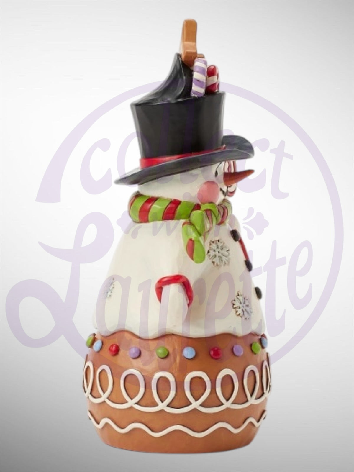 Jim Shore Gingerbread Christmas - Gingerbread Hugs and Peppermint Kisses Snowman Figurine