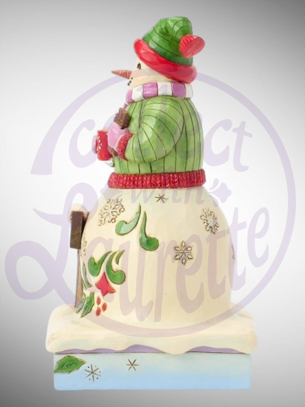 Jim Shore Hershey Collection -  Chocolaty Cheer Snowman with Sign Figurine
