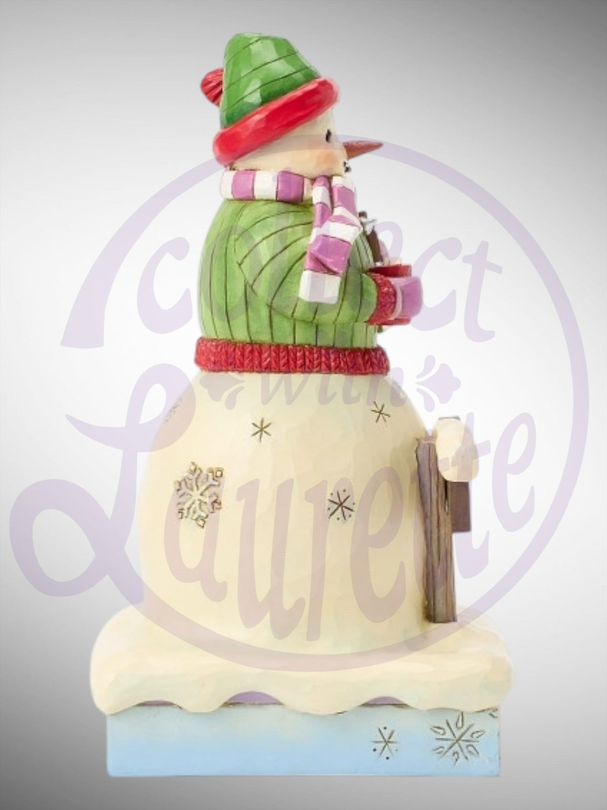 Jim Shore Hershey Collection -  Chocolaty Cheer Snowman with Sign Figurine