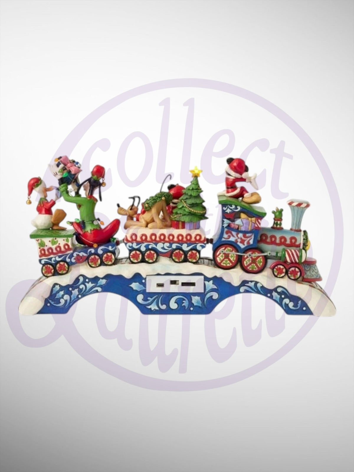 Jim Shore Disney Traditions -  Christmas Cheer on Track Musical Train Figurine