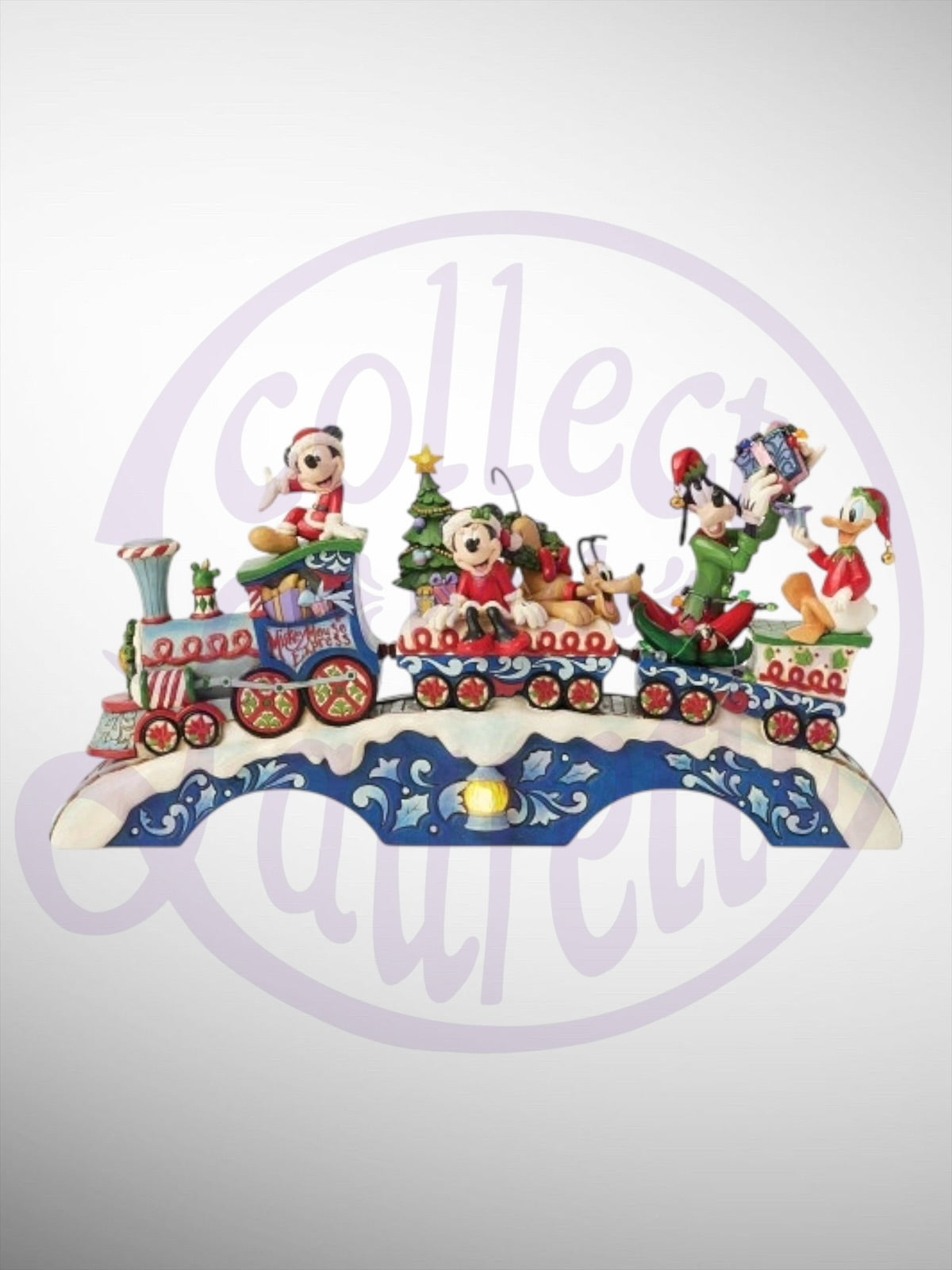 Jim Shore Disney Traditions -  Christmas Cheer on Track Musical Train Figurine