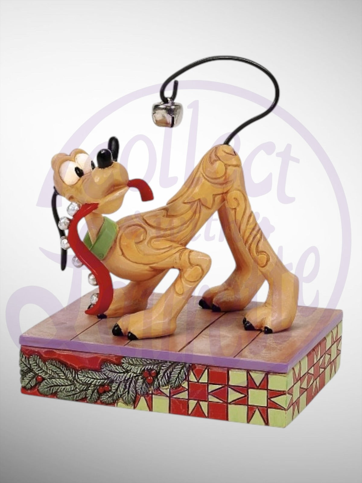 Jim Shore Disney Traditions -  Jolly Jingle Tail Pluto Christmas Figurine