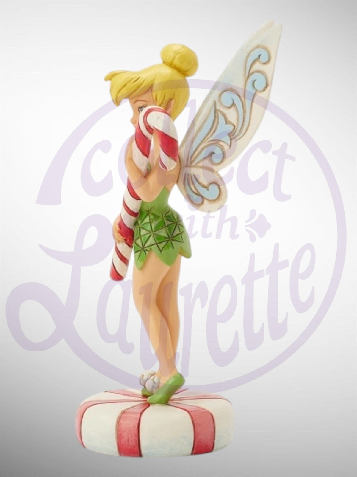 Jim Shore Disney Traditions -  Peppermint Pixie TinkerBell Candy Cane Christmas Figurine