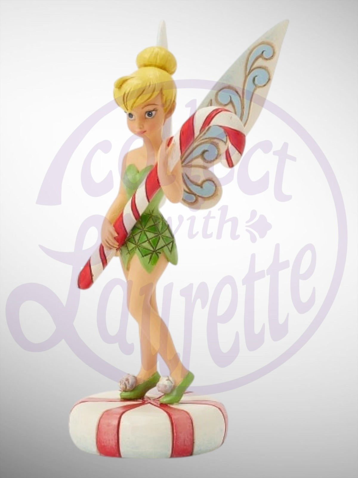 Jim Shore Disney Traditions -  Peppermint Pixie TinkerBell Candy Cane Christmas Figurine