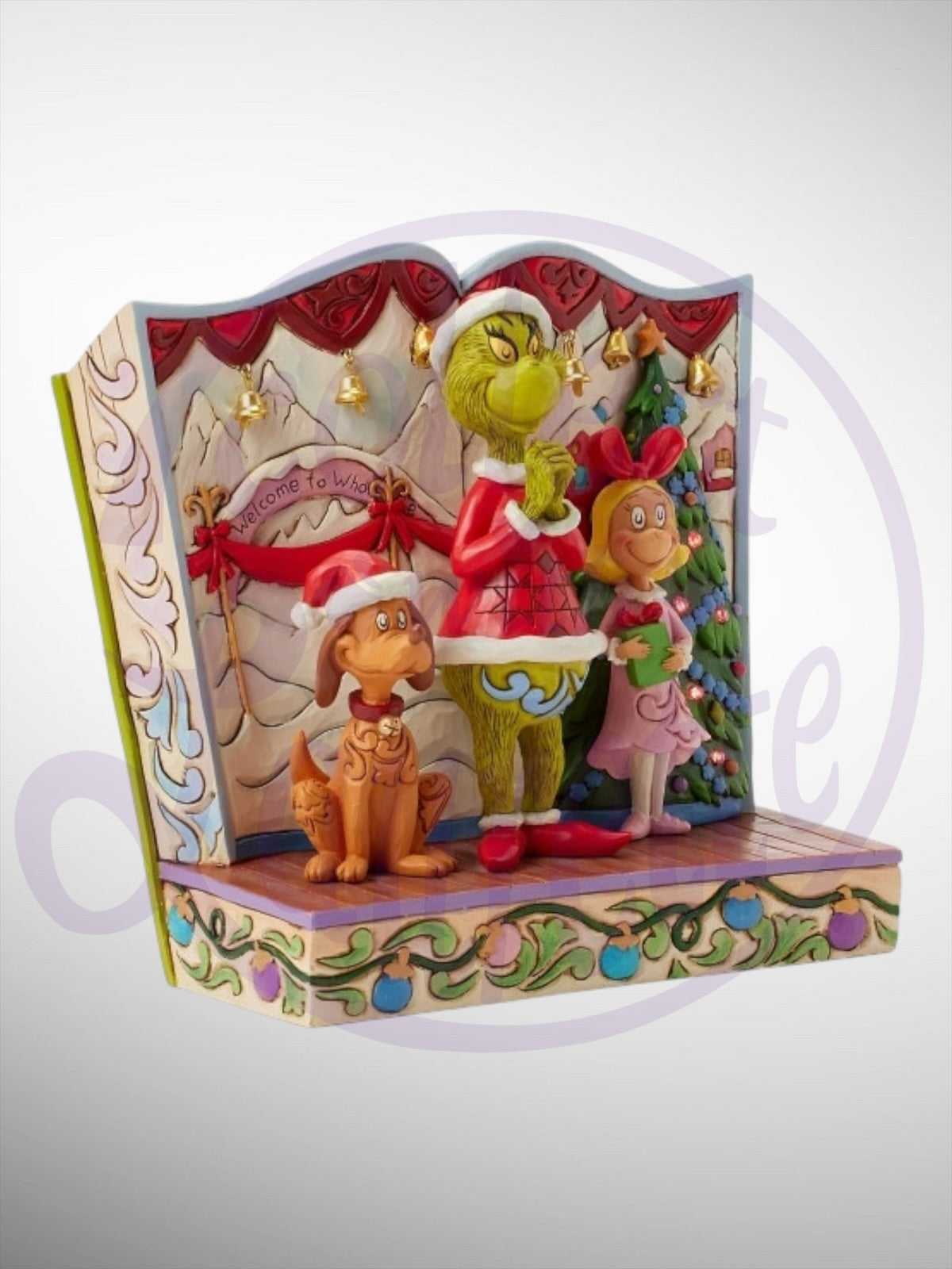 Jim Shore Dr. Seuss The Grinch - Grinch Max Cindy Storybook Figurine