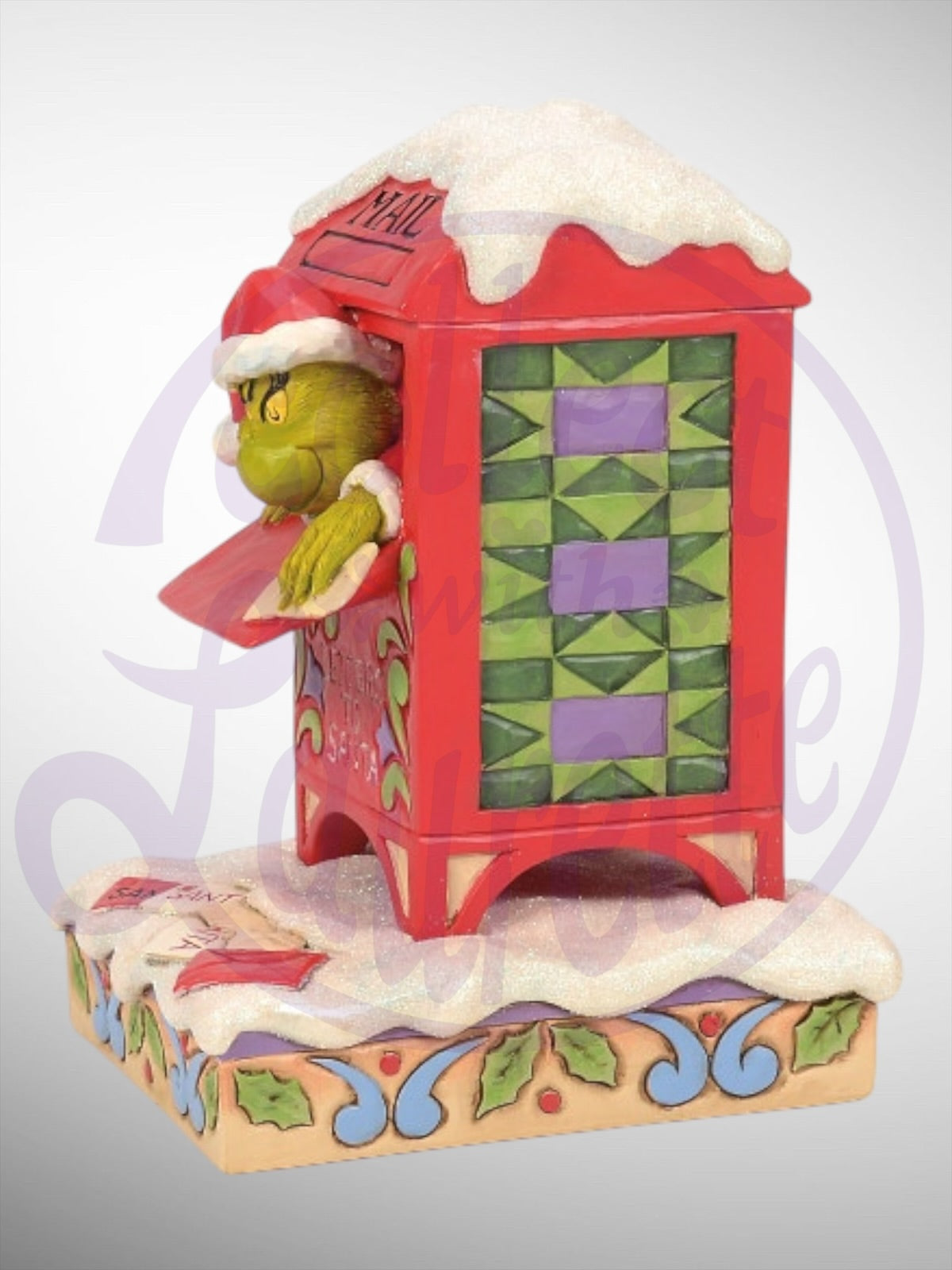 Jim Shore Dr. Seuss The Grinch - Grinch in Mailbox Figurine