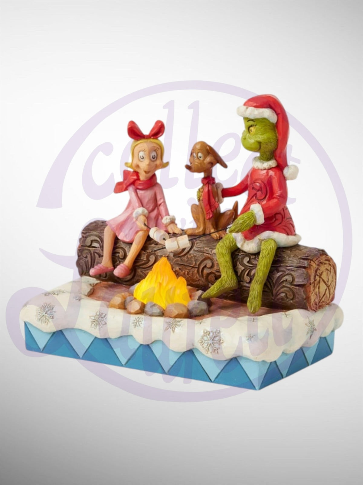 Jim Shore Dr. Seuss The Grinch - Grinch Max and Cindy Roasting Marshmallows Figurine