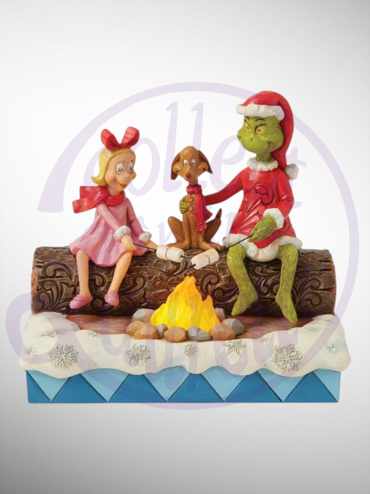 Jim Shore Dr. Seuss The Grinch - Grinch Max and Cindy Roasting Marshmallows Figurine