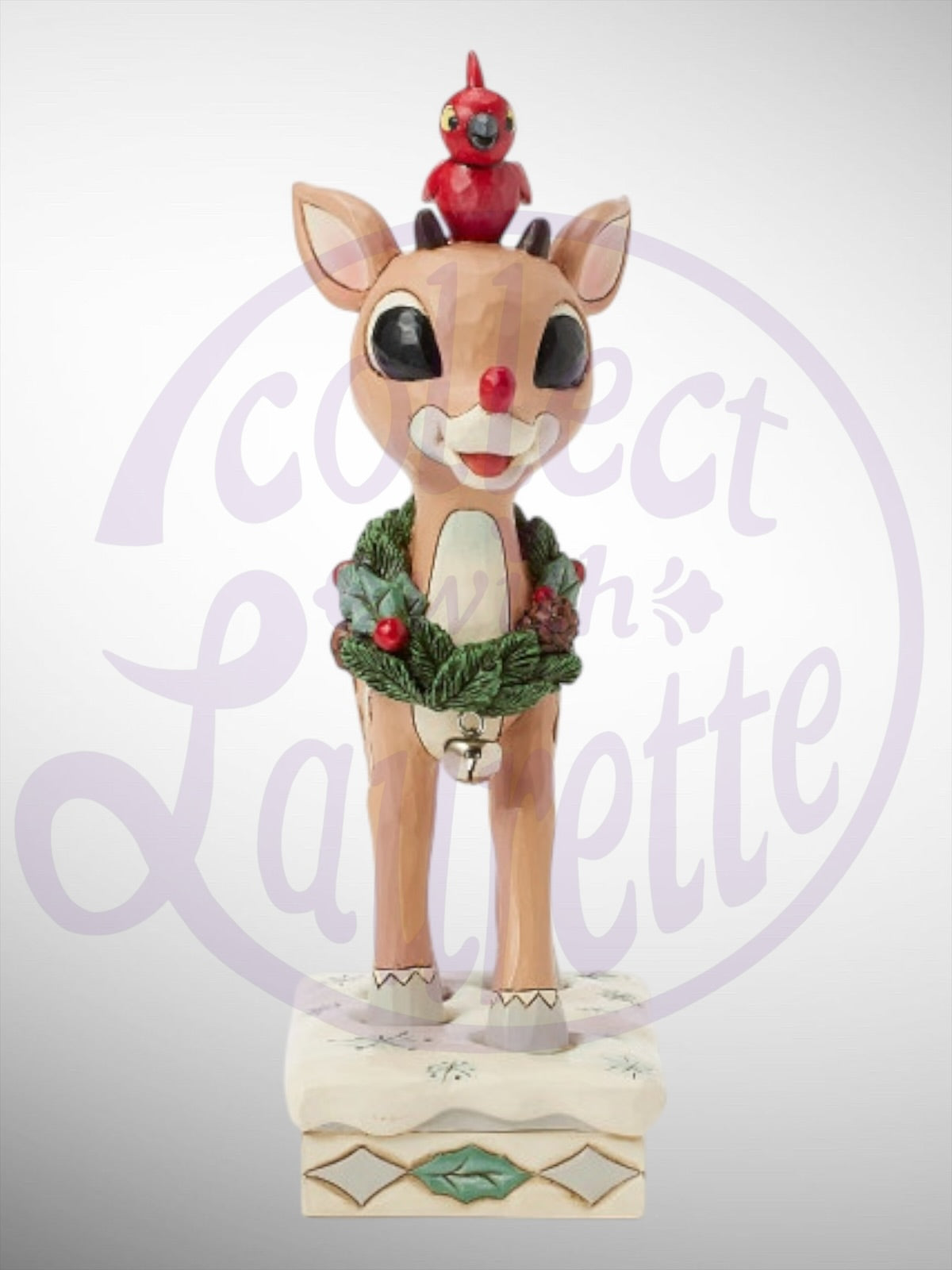 Jim Shore Rudolph Traditions - Woodland Rudolph with Red Bird Figurine