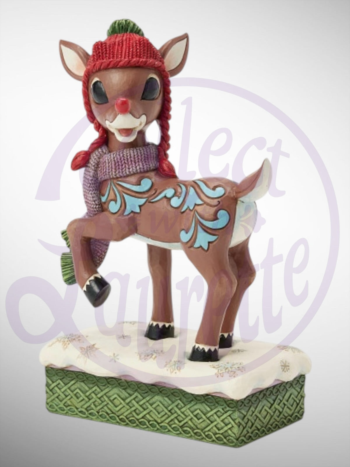 Jim Shore Rudolph Traditions - Rudolph with Knit Hat Figurine