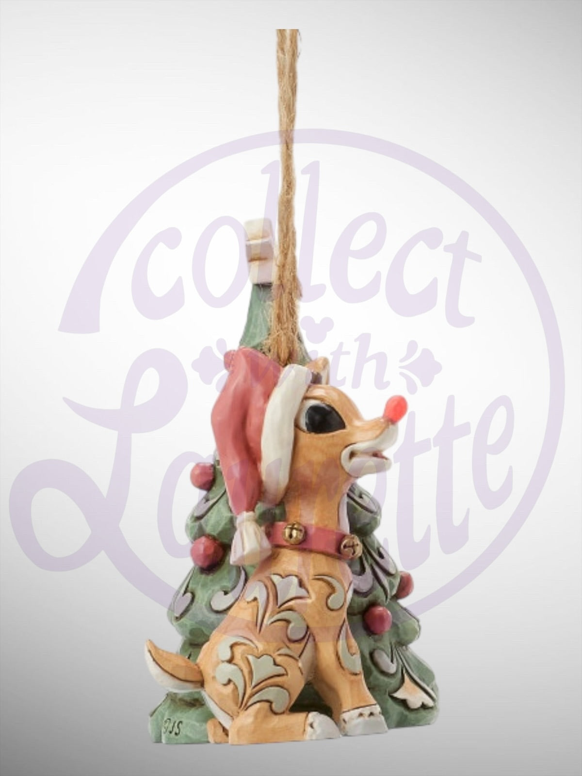 Jim Shore Rudolph Traditions - Woodland Rudolph with Tree Hanging Ornament