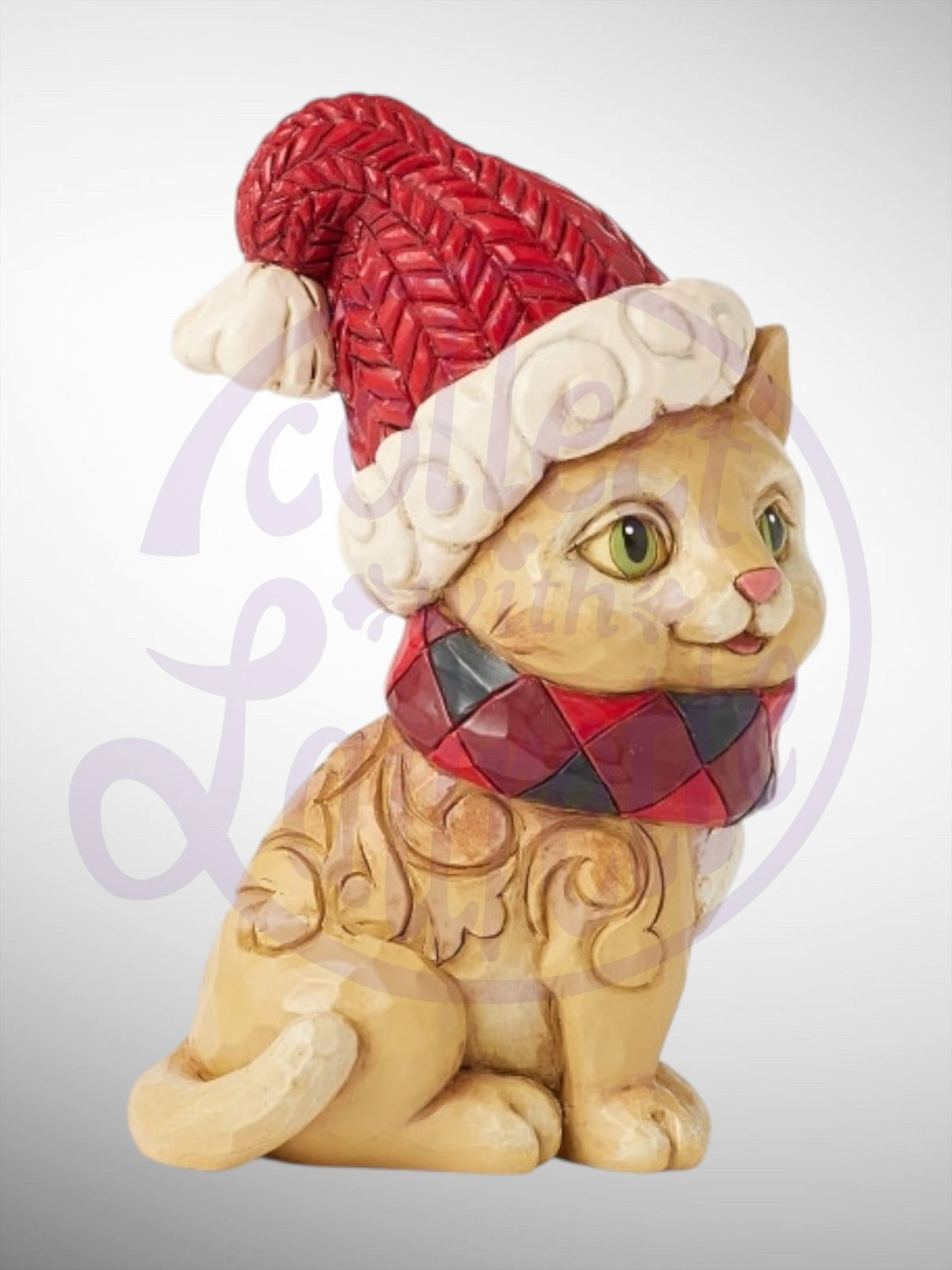 Jim Shore Heartwood Creek - Highland Glen Mini Cat Christmas Figurine