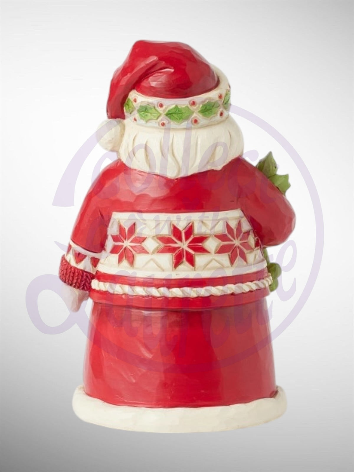 Jim Shore Heartwood Creek - Nordic Noel Holly Berry Noel Pint Size Santa Figurine