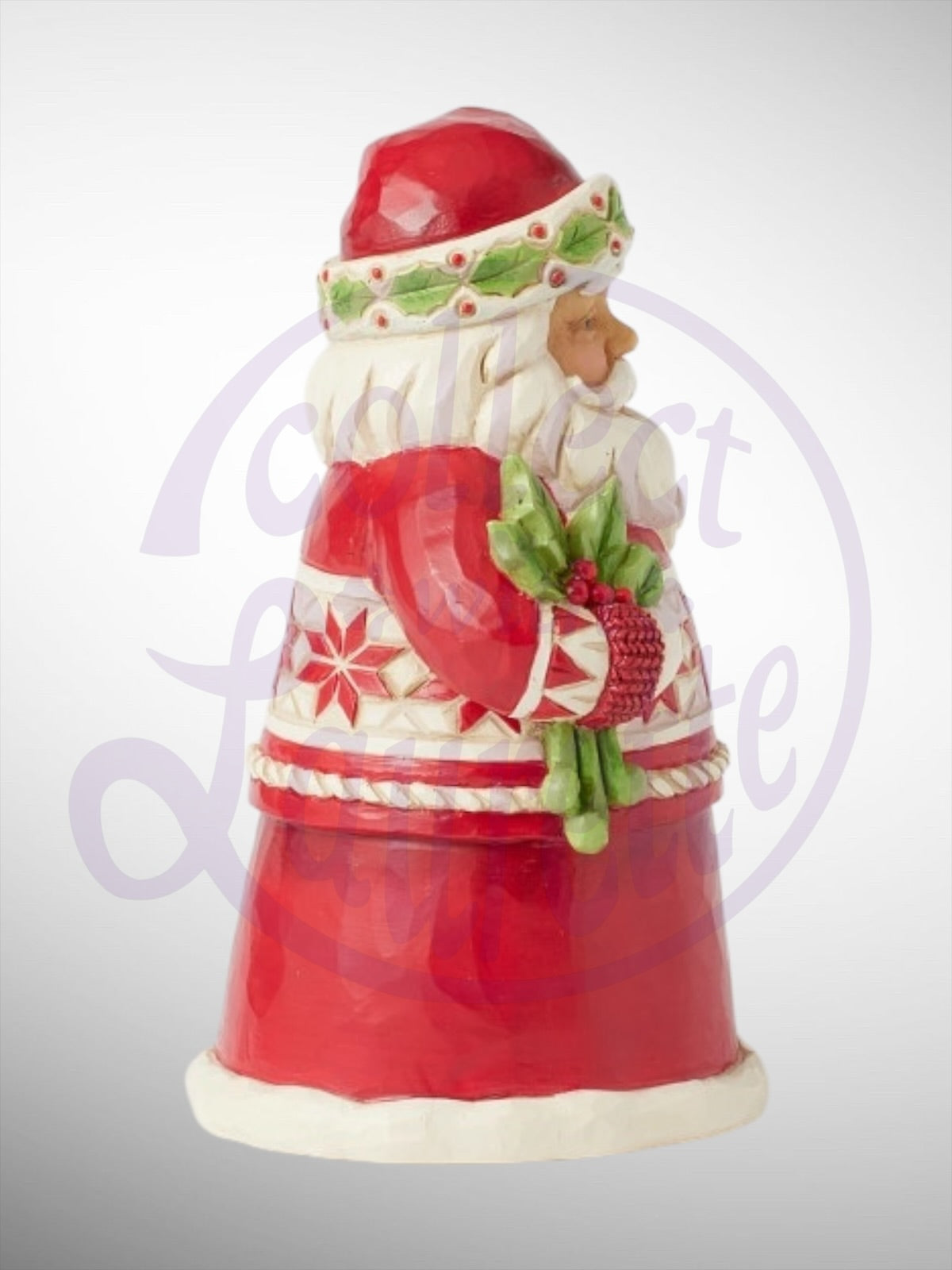 Jim Shore Heartwood Creek - Nordic Noel Holly Berry Noel Pint Size Santa Figurine
