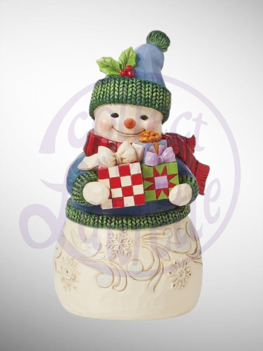 Jim Shore Heartwood Creek - Unwrap the Joy Snowman Figurine
