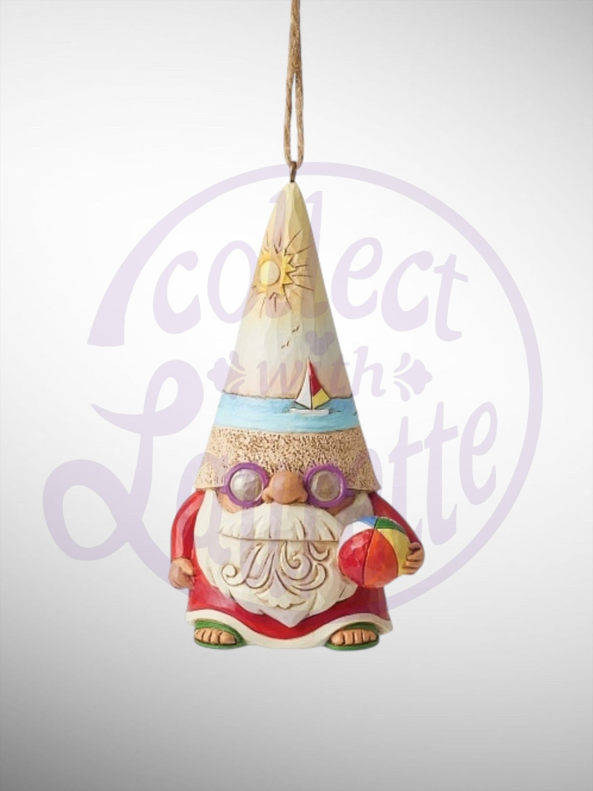 Jim Shore Heartwood Creek - Coastal Gnome with Beach Ball Ornament