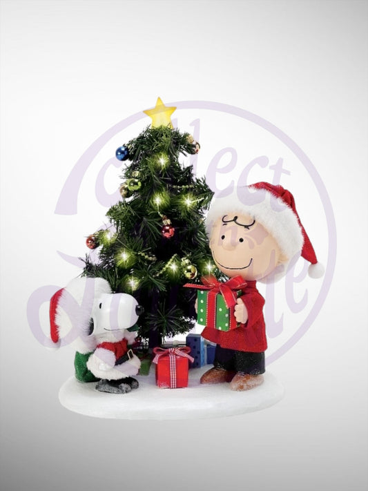 Department 56 Possible Dreams - Christmas Time is Here Peanuts Snoopy Charlie Brown Figurine