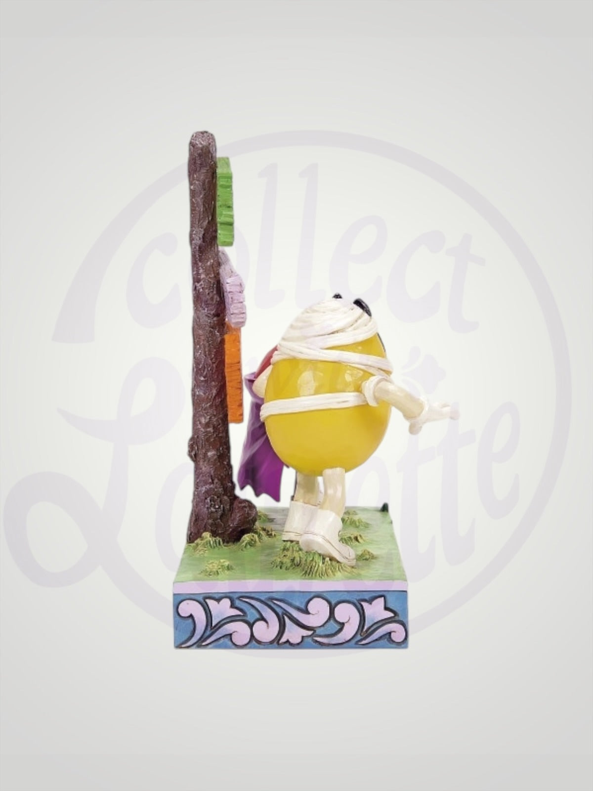 Jim Shore M&M's Collection - Spooky Adventures Red Vampire Yellow Mummy Halloween Figurine